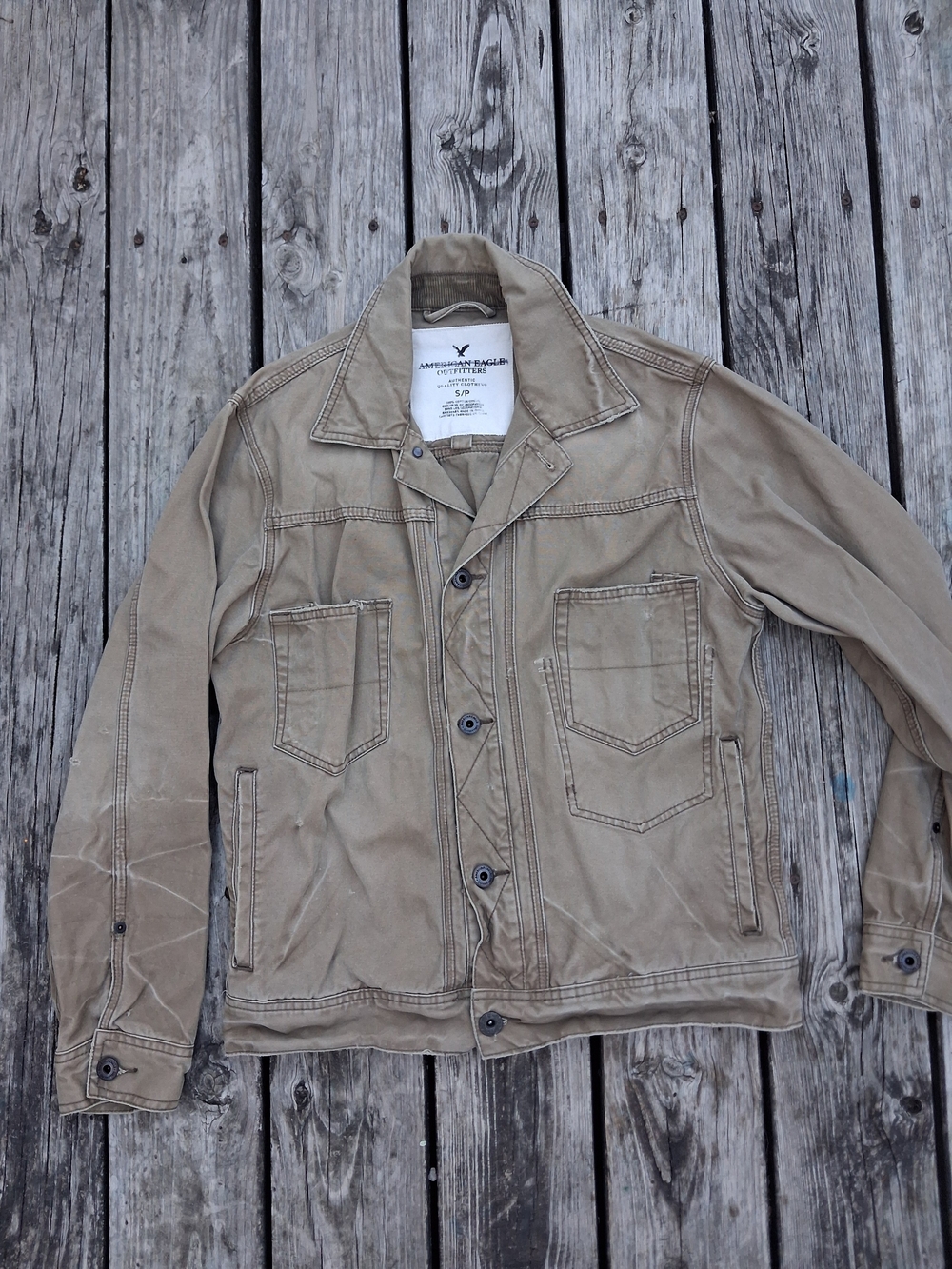 Vintage American Eagle Outfitters Canvas Military Utility Jacket Mens Small